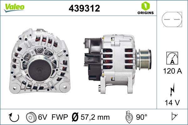 VALEO 439312 - Alternatore www.autoricambi360.it