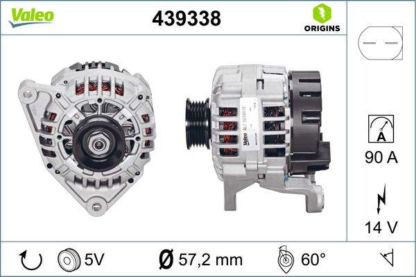 VALEO 439 338 - Alternatore www.autoricambi360.it