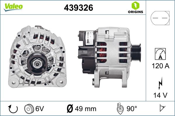VALEO 439326 - Alternatore www.autoricambi360.it
