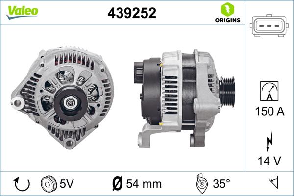VALEO 439252 - Alternatore www.autoricambi360.it