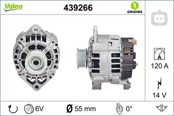 VALEO 439266 - Alternatore www.autoricambi360.it