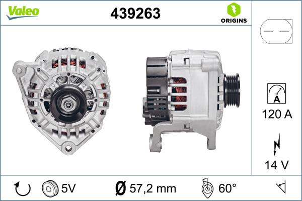 Valeo 439263 - Alternatore www.autoricambi360.it
