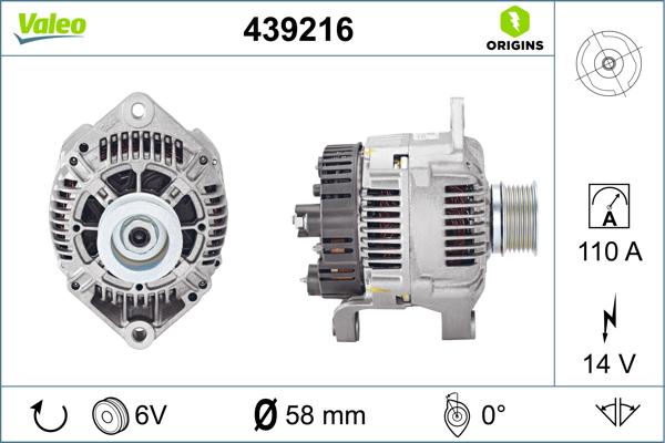 VALEO 439216 - Alternatore www.autoricambi360.it