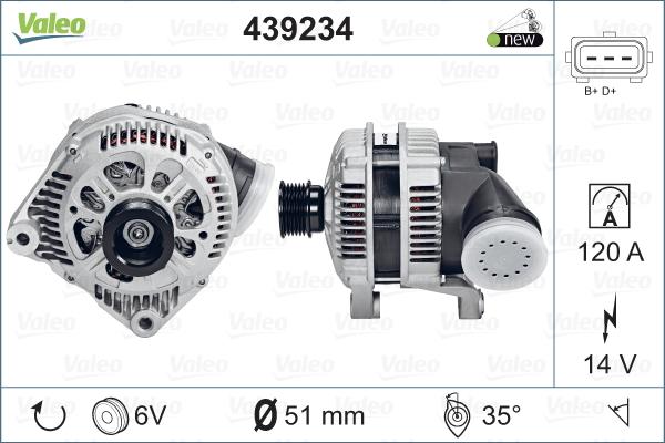 VALEO 439234 - Alternatore www.autoricambi360.it