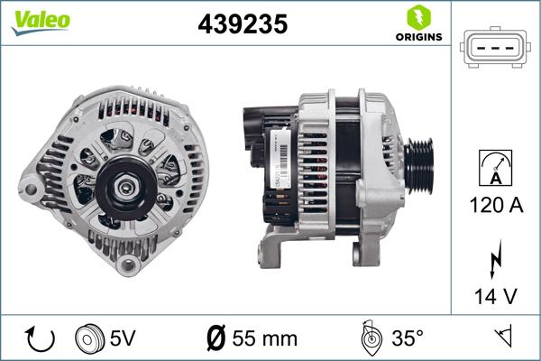 VALEO 439235 - Alternatore www.autoricambi360.it