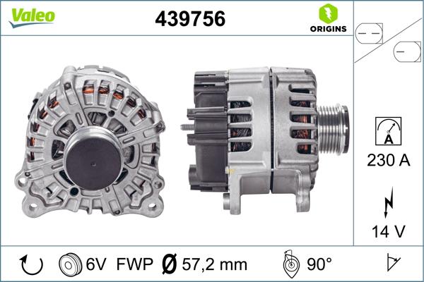 VALEO 439756 - Alternatore www.autoricambi360.it
