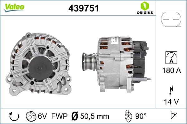 VALEO 439751 - Alternatore www.autoricambi360.it
