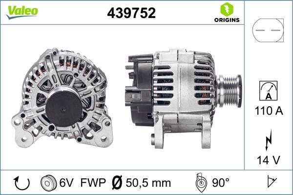 VALEO 439752 - Alternatore www.autoricambi360.it