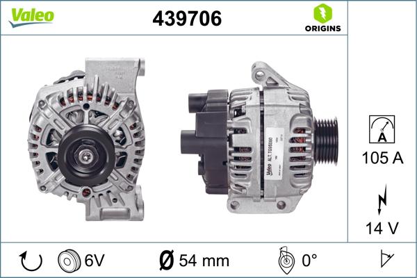 VALEO 439706 - Alternatore www.autoricambi360.it