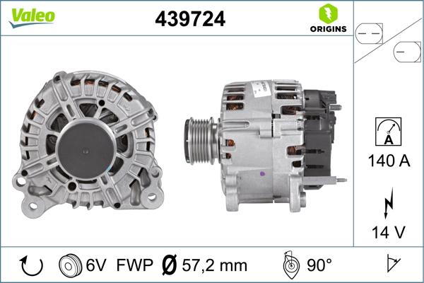 VALEO 439724 - Alternatore www.autoricambi360.it