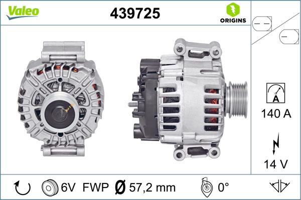 VALEO 439725 - Alternatore www.autoricambi360.it