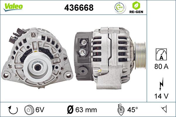 VALEO 436668 - Alternatore www.autoricambi360.it