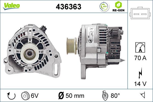 VALEO 436363 - Alternatore www.autoricambi360.it
