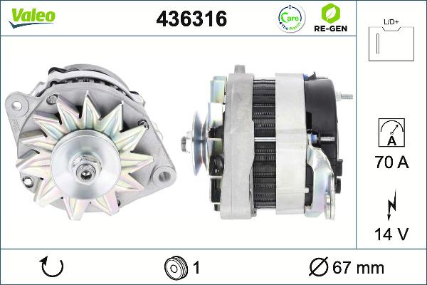 VALEO 436316 - Alternatore www.autoricambi360.it