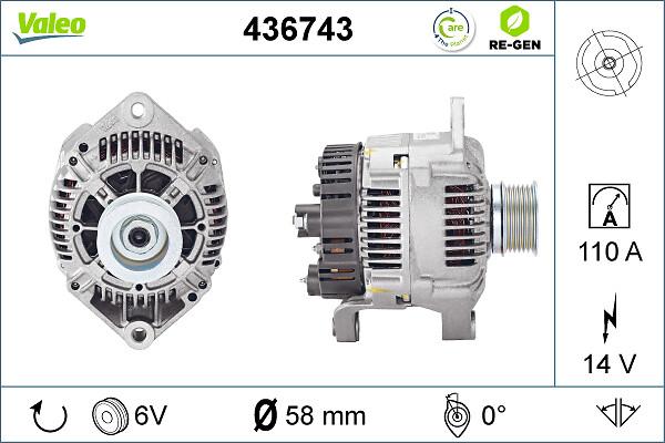VALEO 436743 - Alternatore www.autoricambi360.it