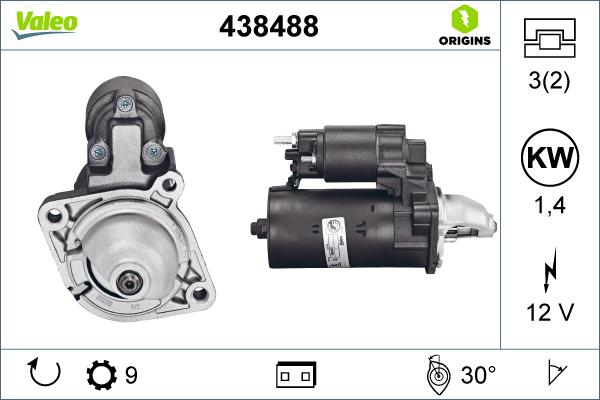 VALEO 438488 - Motorino d'avviamento www.autoricambi360.it