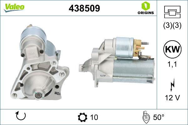 VALEO 438509 - Motorino d'avviamento www.autoricambi360.it