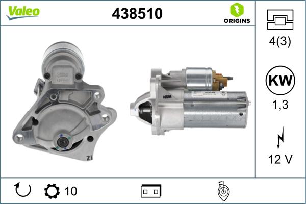 VALEO 438510 - Motorino d'avviamento www.autoricambi360.it