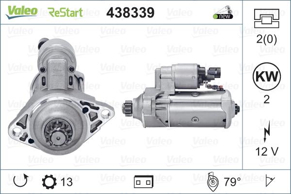 VALEO 438339 - Motorino d'avviamento www.autoricambi360.it