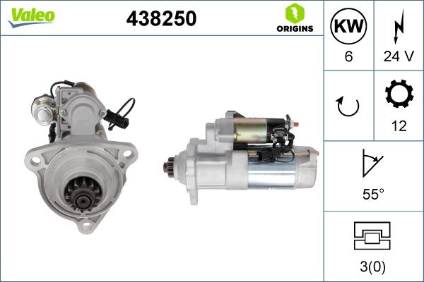 VALEO 438250 - Motorino d'avviamento www.autoricambi360.it