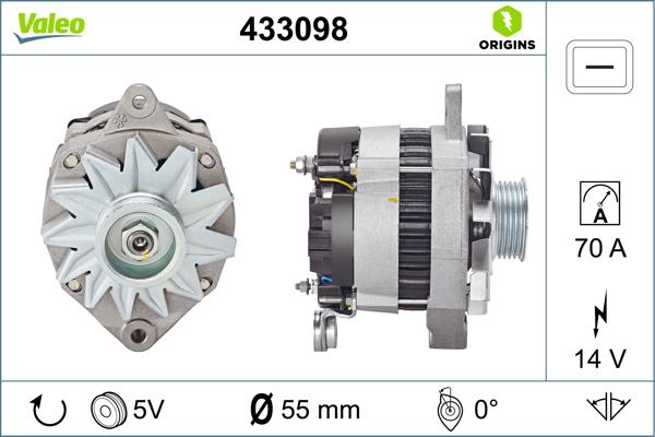 VALEO 433098 - Alternatore www.autoricambi360.it