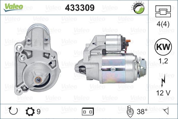 VALEO 433309 - Motorino d'avviamento www.autoricambi360.it