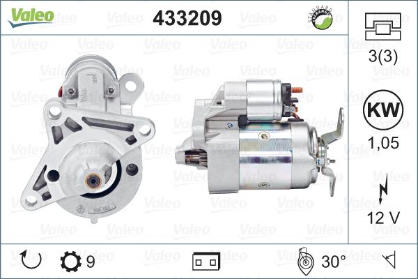 VALEO 433209 - Motorino d'avviamento www.autoricambi360.it