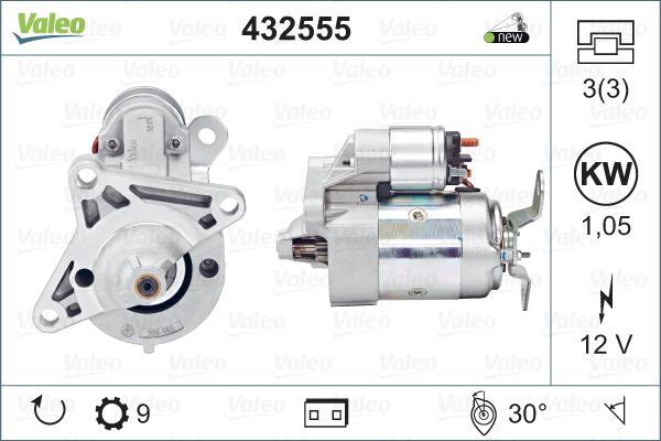 VALEO 432555 - Motorino d'avviamento www.autoricambi360.it
