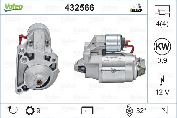 VALEO 432566 - Motorino d'avviamento www.autoricambi360.it