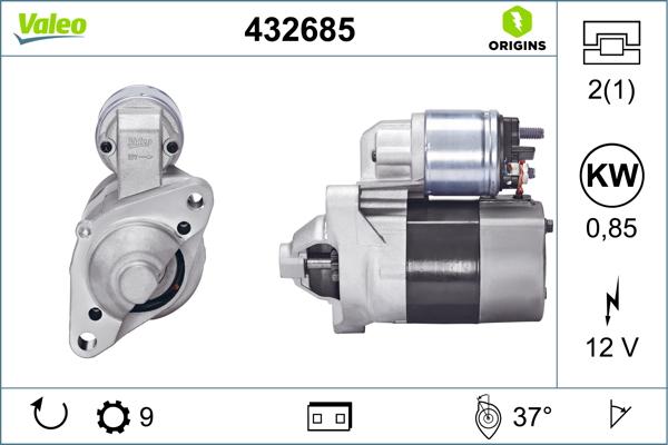 VALEO 432685 - Motorino d'avviamento www.autoricambi360.it