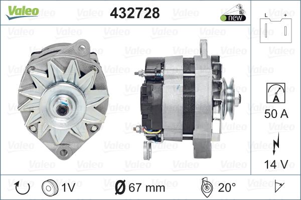 VALEO 432728 - Alternatore www.autoricambi360.it