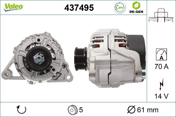 VALEO 437495 - Alternatore www.autoricambi360.it