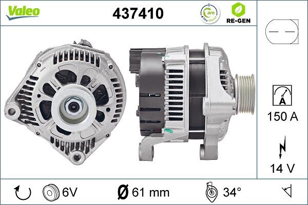 VALEO 437410 - Alternatore www.autoricambi360.it