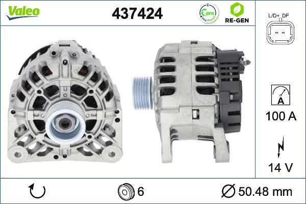 VALEO 437424 - Alternatore www.autoricambi360.it