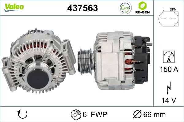 VALEO 437563 - Alternatore www.autoricambi360.it