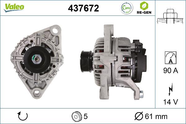 Valeo 437672 - Alternatore www.autoricambi360.it