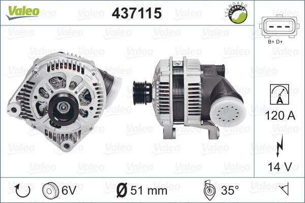 VALEO 437115 - Alternatore www.autoricambi360.it
