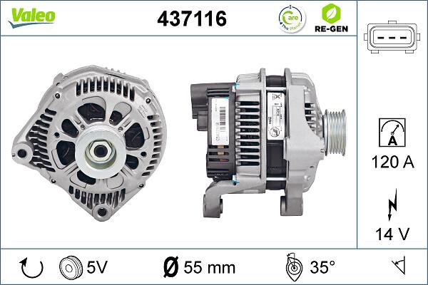 VALEO 437116 - Alternatore www.autoricambi360.it