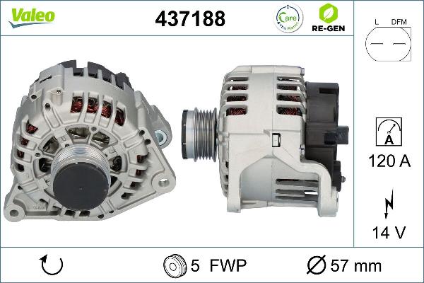 Valeo 437188 - Alternatore www.autoricambi360.it
