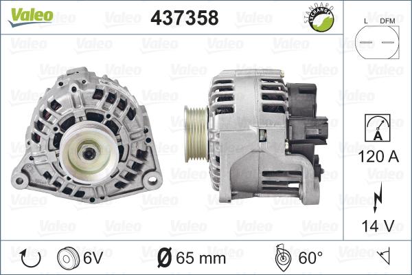 Valeo 437358 - Alternatore www.autoricambi360.it