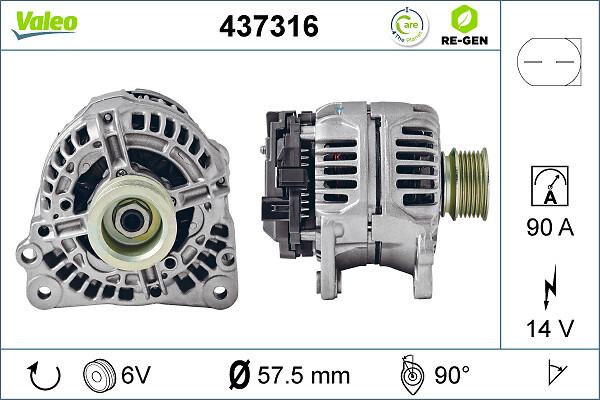 VALEO 437316 - Alternatore www.autoricambi360.it