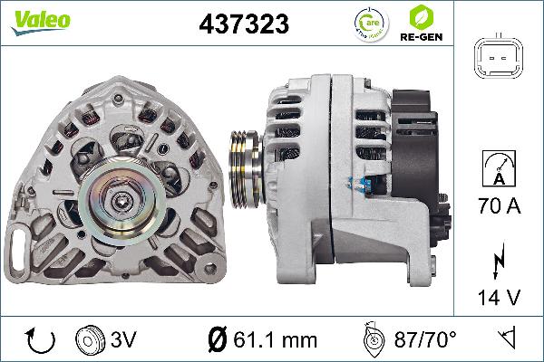 VALEO 437323 - Alternatore www.autoricambi360.it