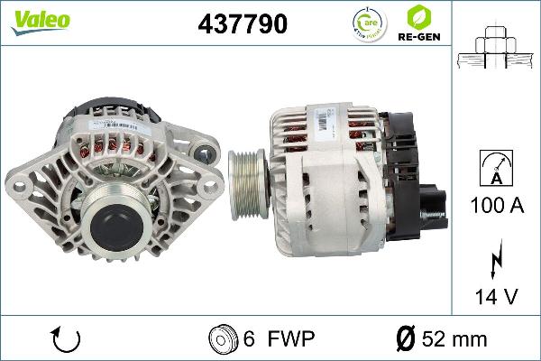 VALEO 437790 - Alternatore www.autoricambi360.it