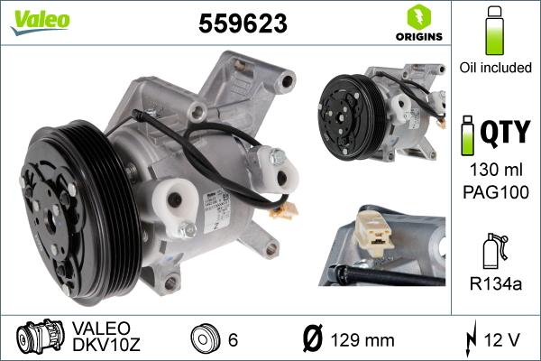 VALEO 559623 - Compressore, Climatizzatore www.autoricambi360.it