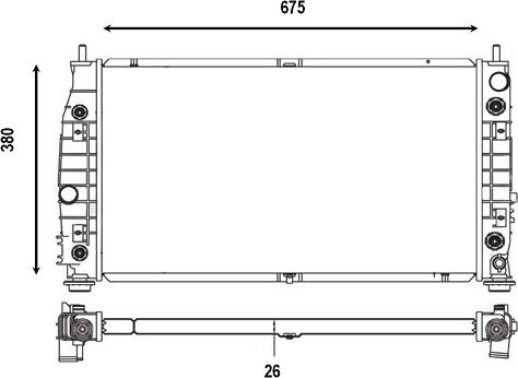 VALEO 555882 - Radiatore, Raffreddamento motore www.autoricambi360.it