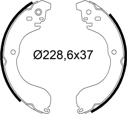 Valeo 564296 - Kit ganasce freno www.autoricambi360.it
