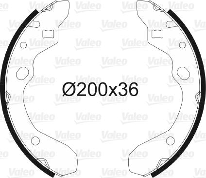 VALEO 562596 - Kit ganasce freno www.autoricambi360.it