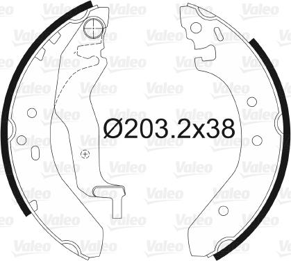 VALEO 562087 - Kit ganasce freno www.autoricambi360.it