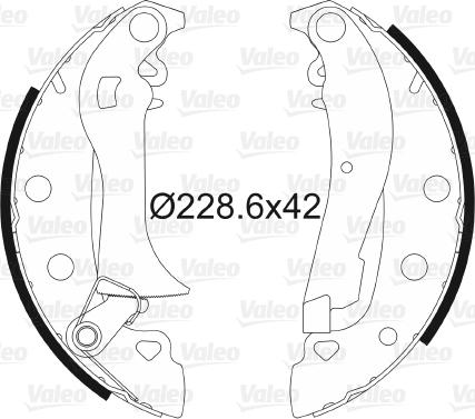 VALEO 562764 - Kit ganasce freno www.autoricambi360.it