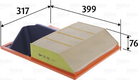VALEO 585458 - Filtro aria www.autoricambi360.it